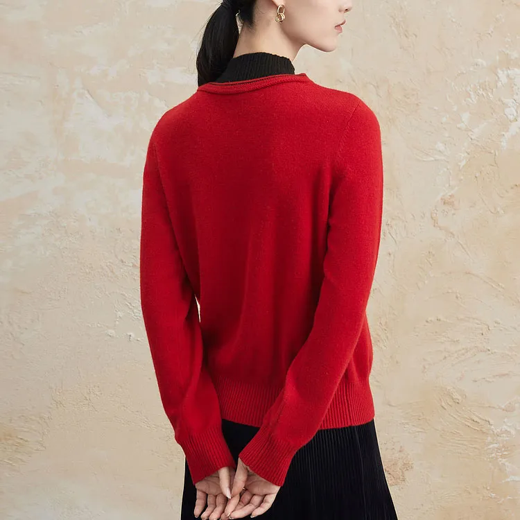FINITY Knitwear Women's Dark Red-3
