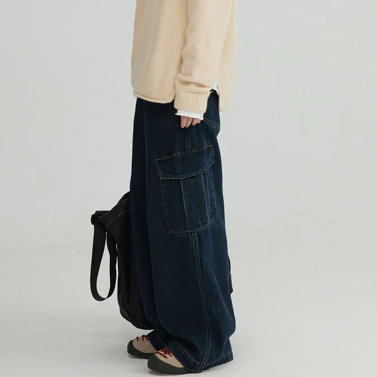 STILL WALKING Jeans Women's Navy Blue Denim-4