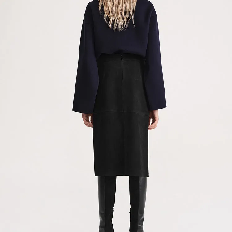TOTEME Casual Long Skirts Women's Black-2