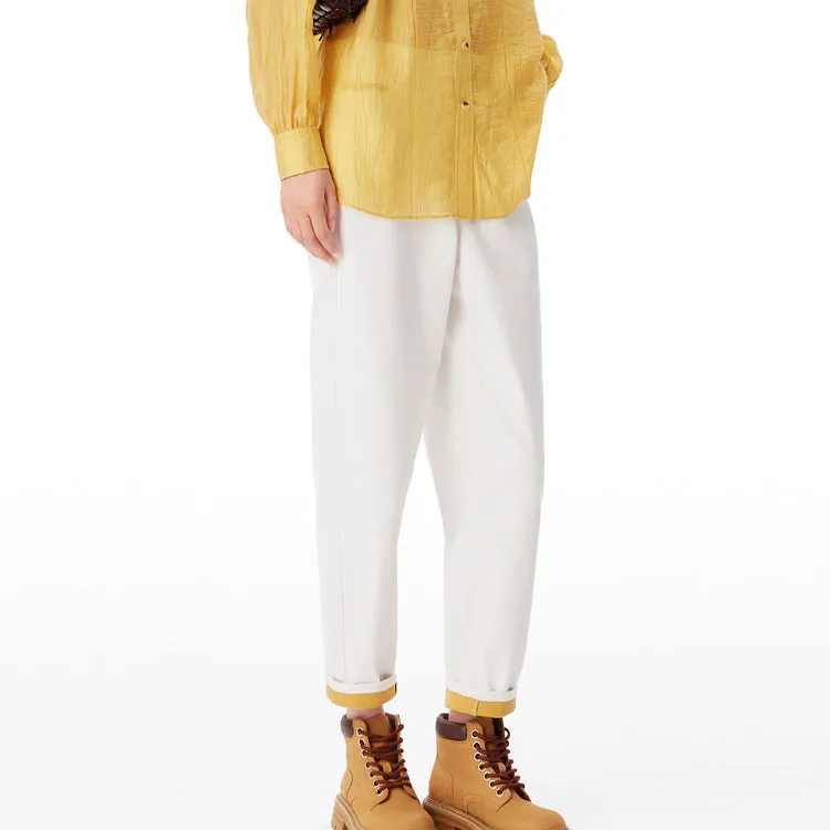XII BASKET Jeans Women's Ecru-4