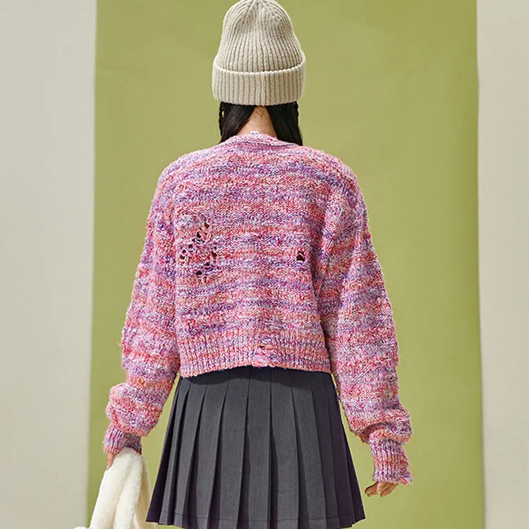 B.Duck Knitwear Women's Pink Purple-1