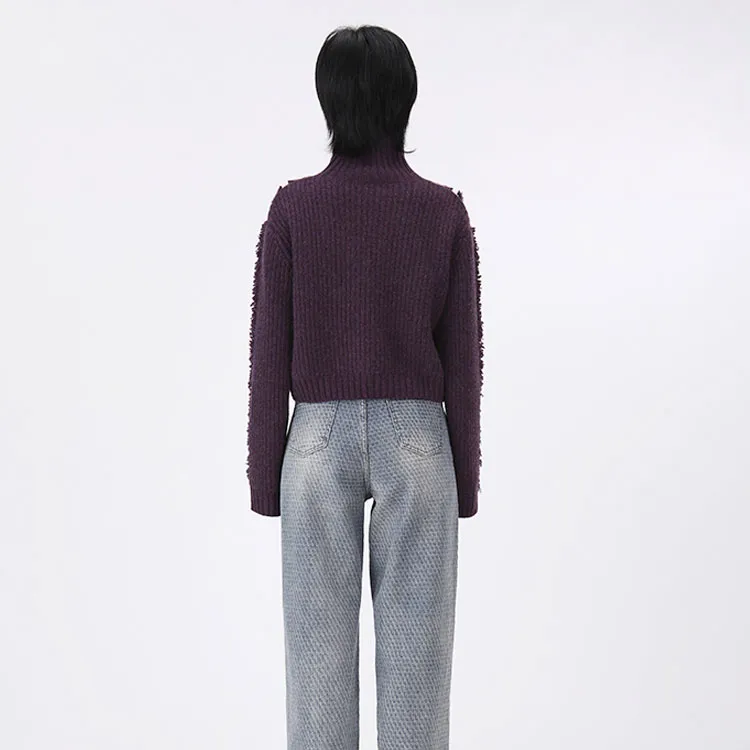 MAIGRE SIMHAT Cashmere Sweater Women's Floral Purple-1
