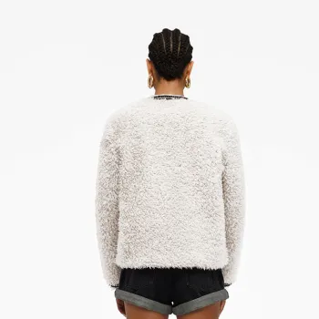 Self portrait Velvet feel Coat Women's Pure White