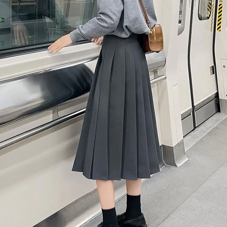 Tonlion Casual Long Skirts Women's Premium Gray-2
