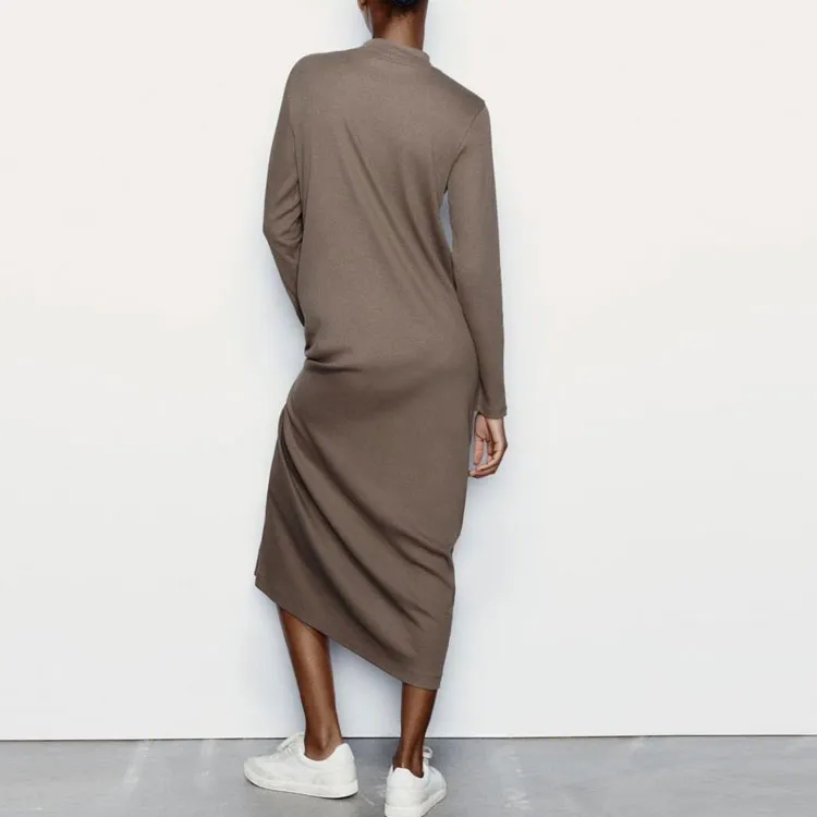 ZARA Long-Sleeved Dresses Women's Gray-1