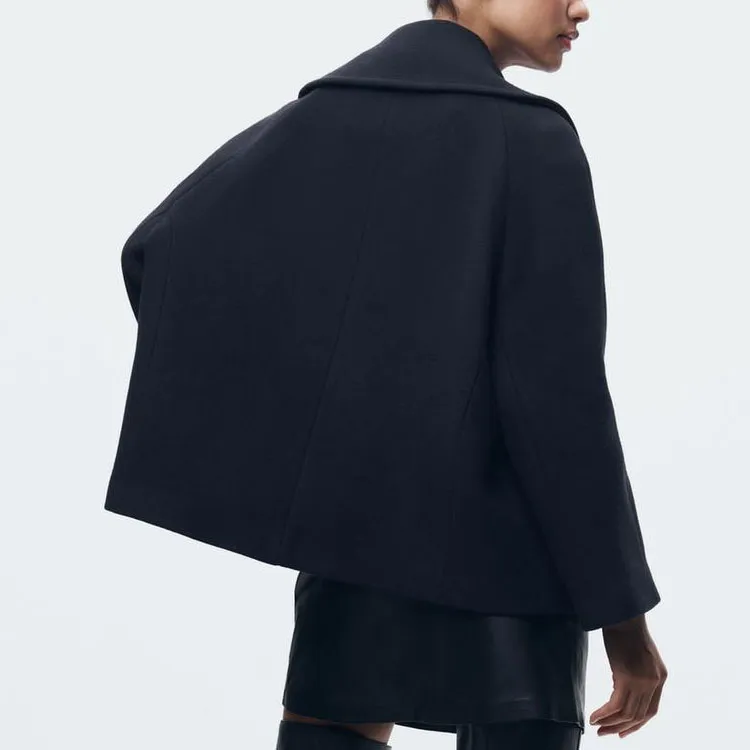 ZARA Jackets Coats Women's Blue-3