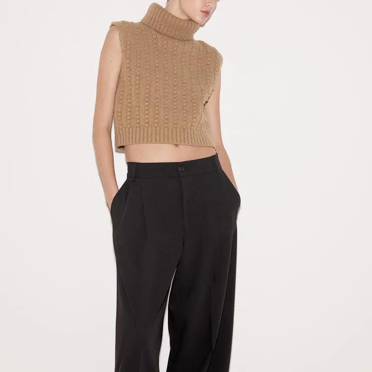 ZARA Knitwear Women's Light Camel-2