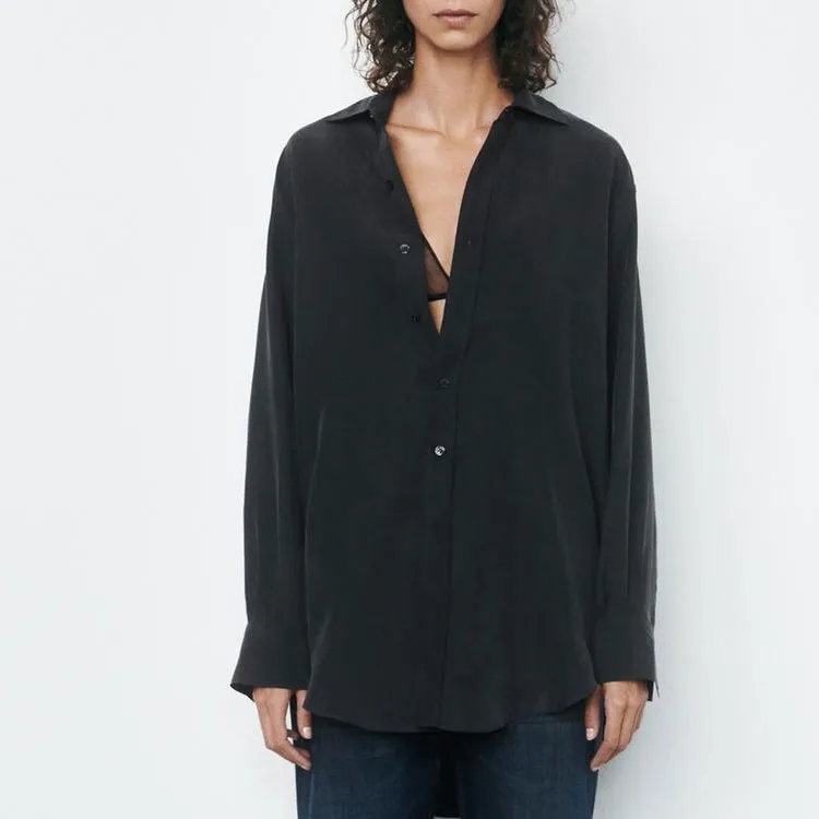 ZARA ZW Series Shirts Women's Black-1