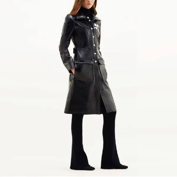 Courrèges Reedition Vinyl Trench Coat 'Blue'-3