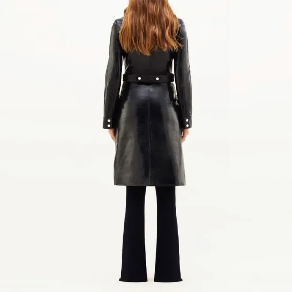 Courrèges Reedition Vinyl Trench Coat 'Blue'-2
