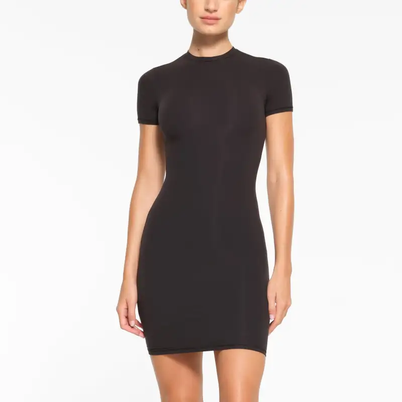 Skims Short Sleeved Dresses Women's ONYX/Onyx-3