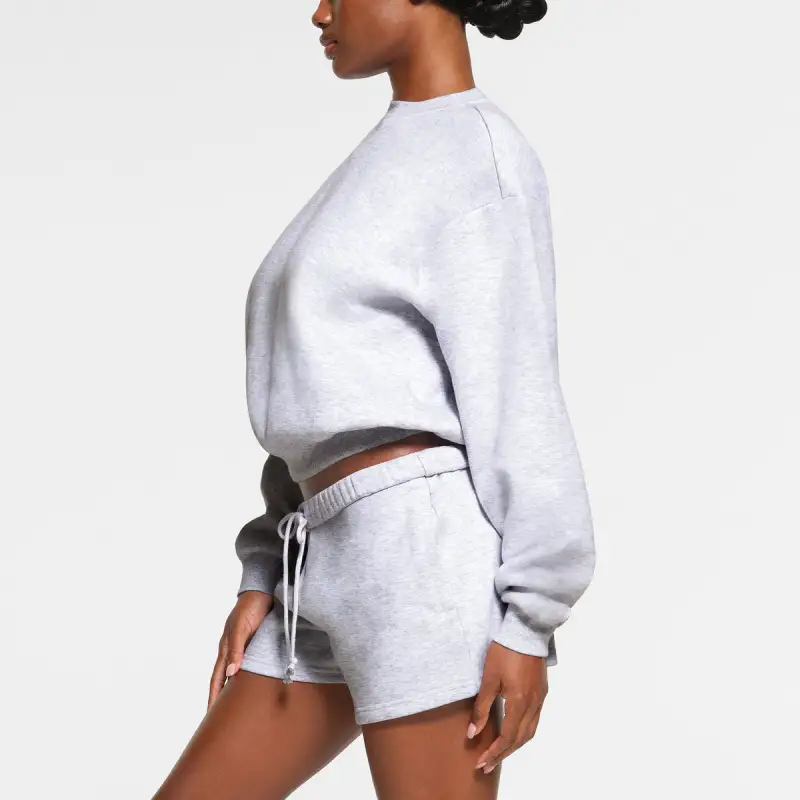 SKIMS Sweater Women's LIGHT HEATHER GREY/Light Heather Gray-3