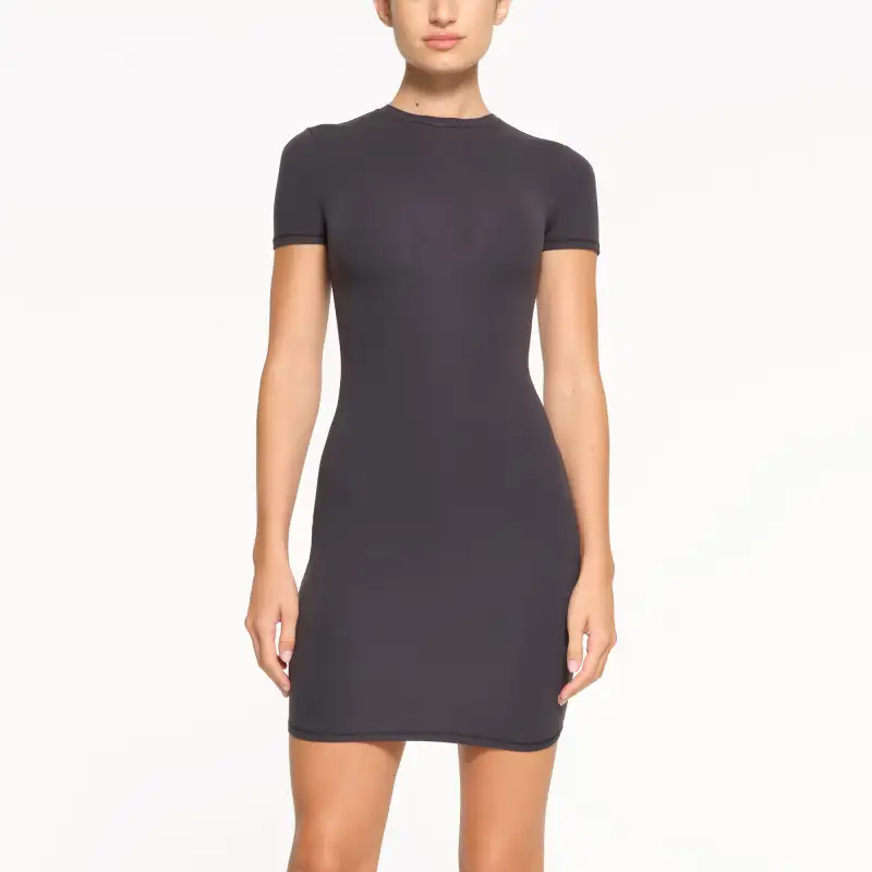 Skims Short-Sleeved Dresses Women's GRAPHITE/Graphite-1