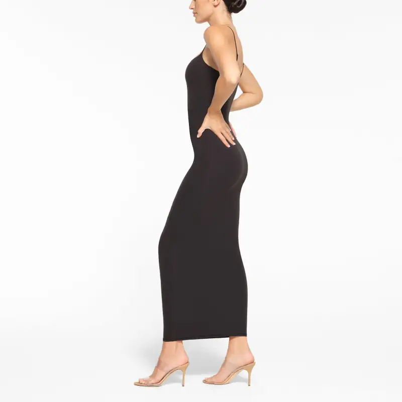 SKIMS FITS EVERYBODY LONG SLIP DRESS Slip Dresses Women's ONYX/Onyx-3