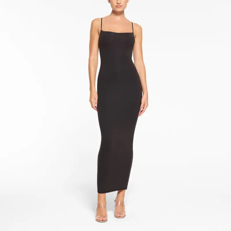 SKIMS FITS EVERYBODY LONG SLIP DRESS Slip Dresses Women's ONYX/Onyx-1