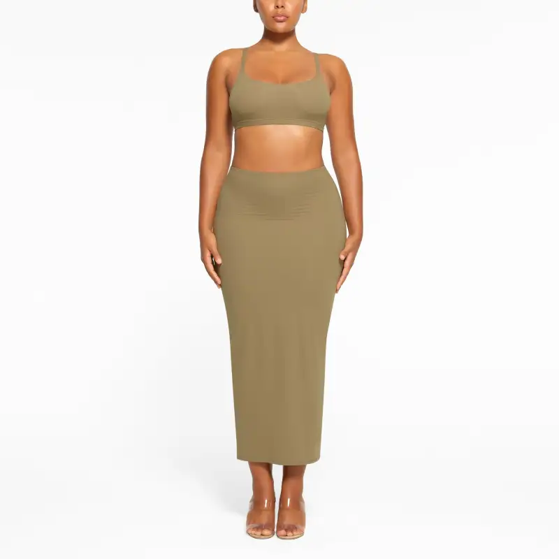 Skims Casual Long Skirts Women's KHAKI/Khaki-1