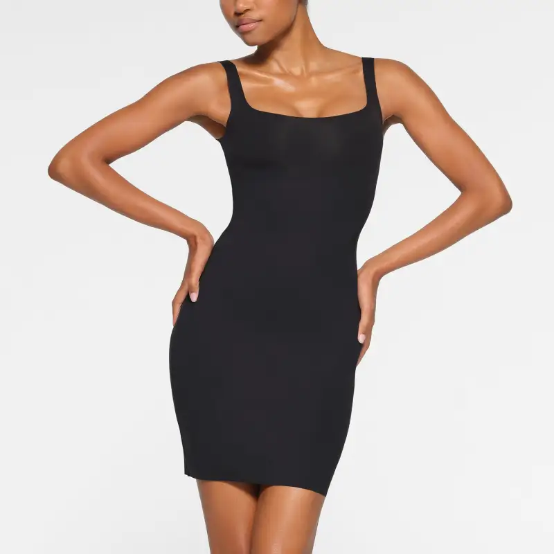 SKIMS SKIMS BODY TANK MINI DRESS Slip Dresses Women's ONYX/Onyx-1