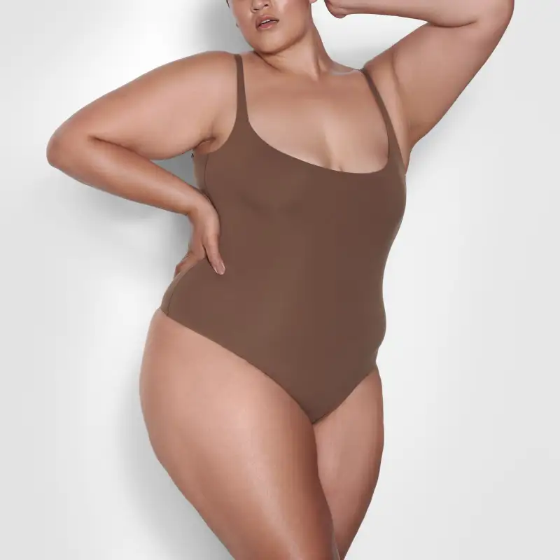 Skims FITS EVERYBODY SQUARE NECK BODYSUIT Bodysuits Women's OXIDE/Oxide-1