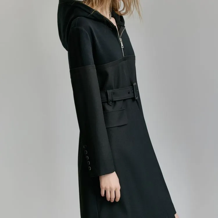 ELLE Long Sleeved Dresses Spring Women's Black-1