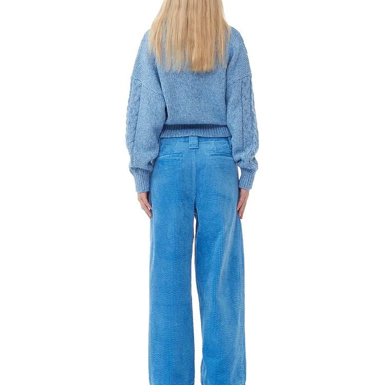 GANNI FW23 Sweater Women's Silver Lake Blue-1