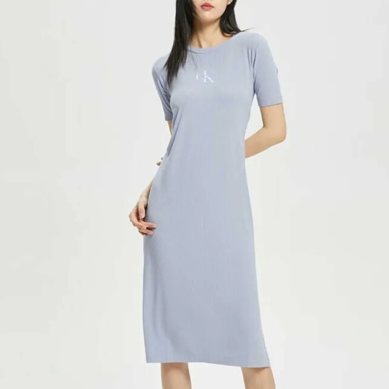CK/Calvin Klein Short Sleeved Dress Women's Blue-1