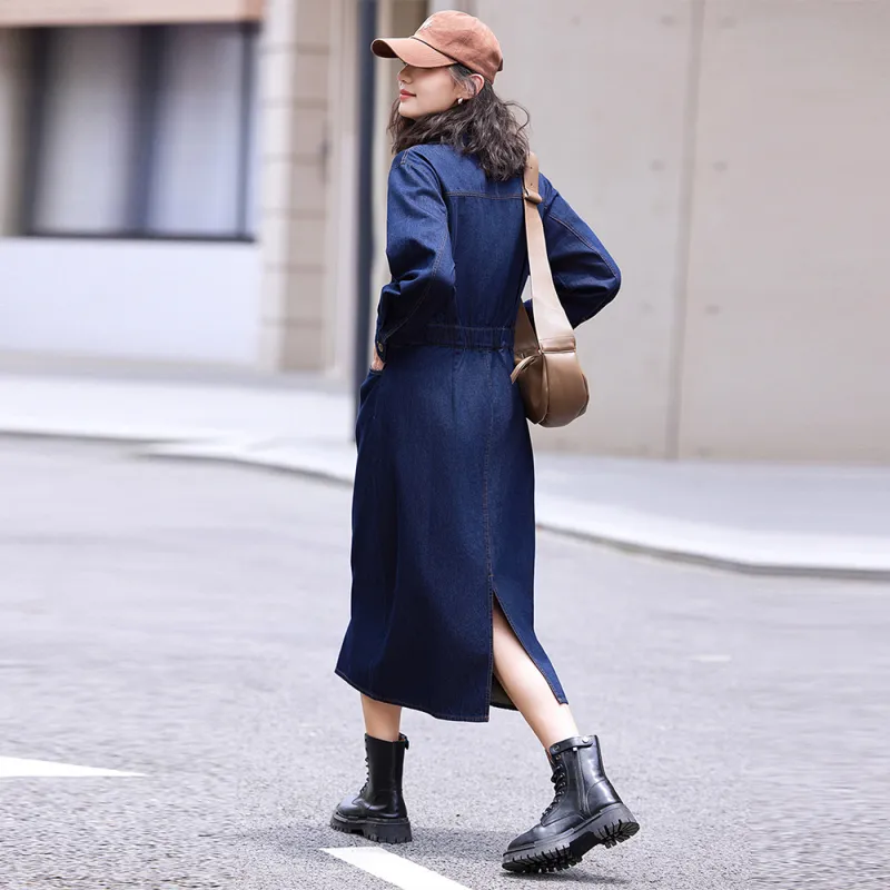 Demana Short Sleeved Dresses Women's Denim Blue-2