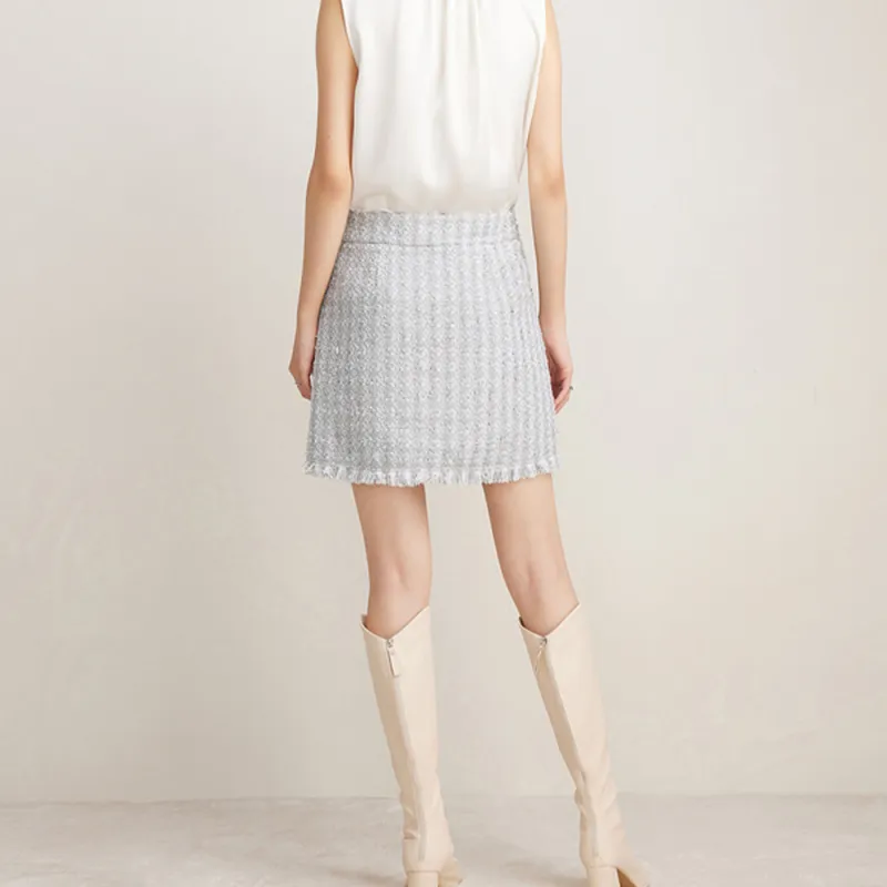 Goodland Casual Short Skirts Women's Light Gray-1