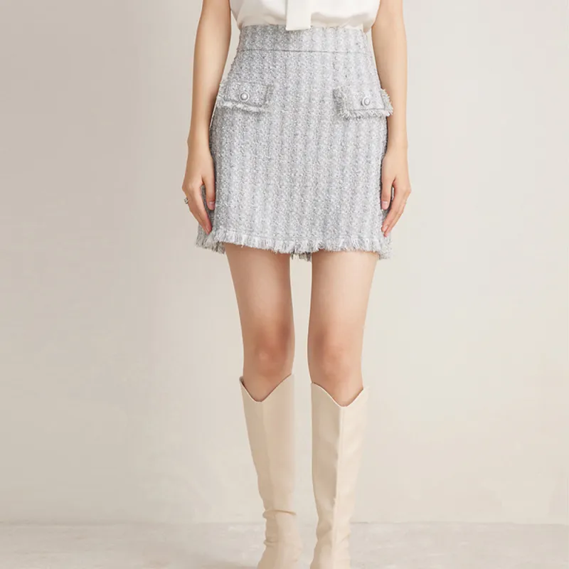 Goodland Casual Short Skirts Women's Light Gray-2