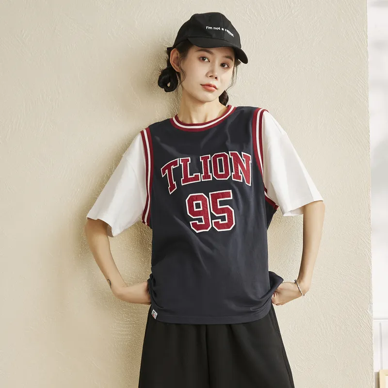 Tonlion T Shirt Women's Navy Blue-1