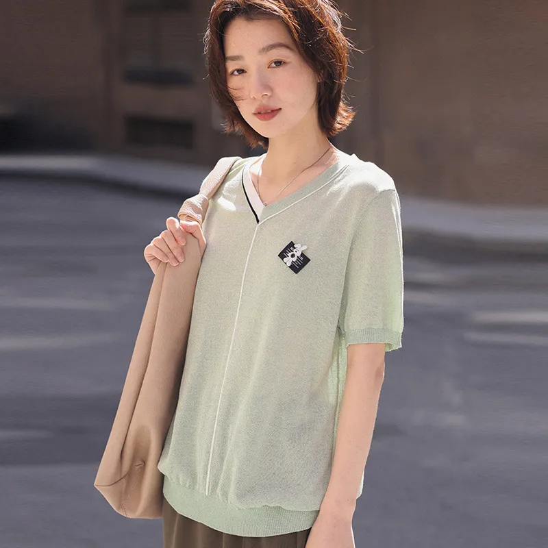 【dme】 Knitwear Women's Light Pea Green-2