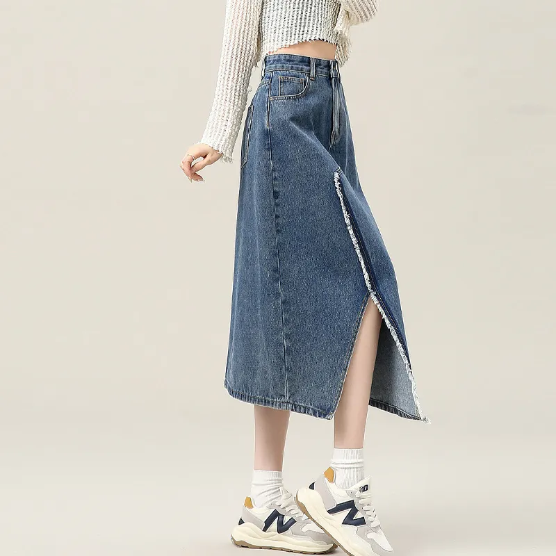 【dme】 Denim Long Skirts Women's Medium Denim Blue-2
