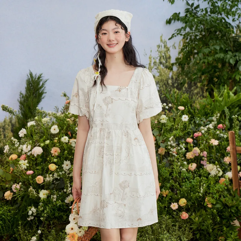 ZIHAN Short Sleeved Dress Women's-1