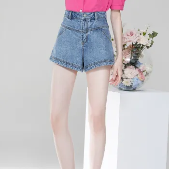 AIVEI Denim Shorts Women's Blue