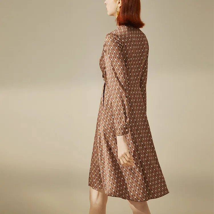 FINITY Long Sleeved Dresses Women's Caramel-4