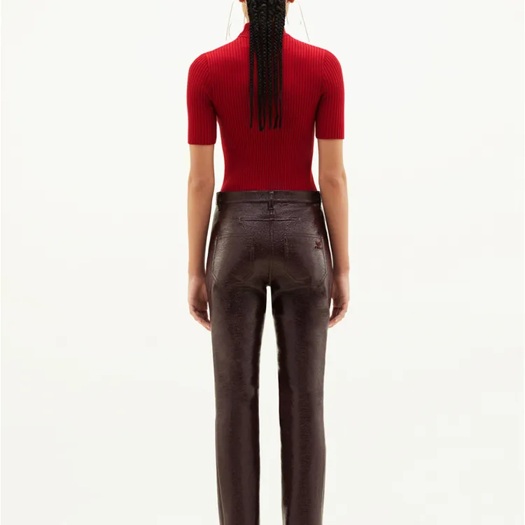 COURREGES Reedition Knit Short Sleeve Jumper 'Red'-3