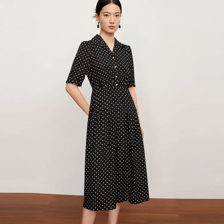 JZ Juzui Short Sleeved Dress Women's Floral Black-1