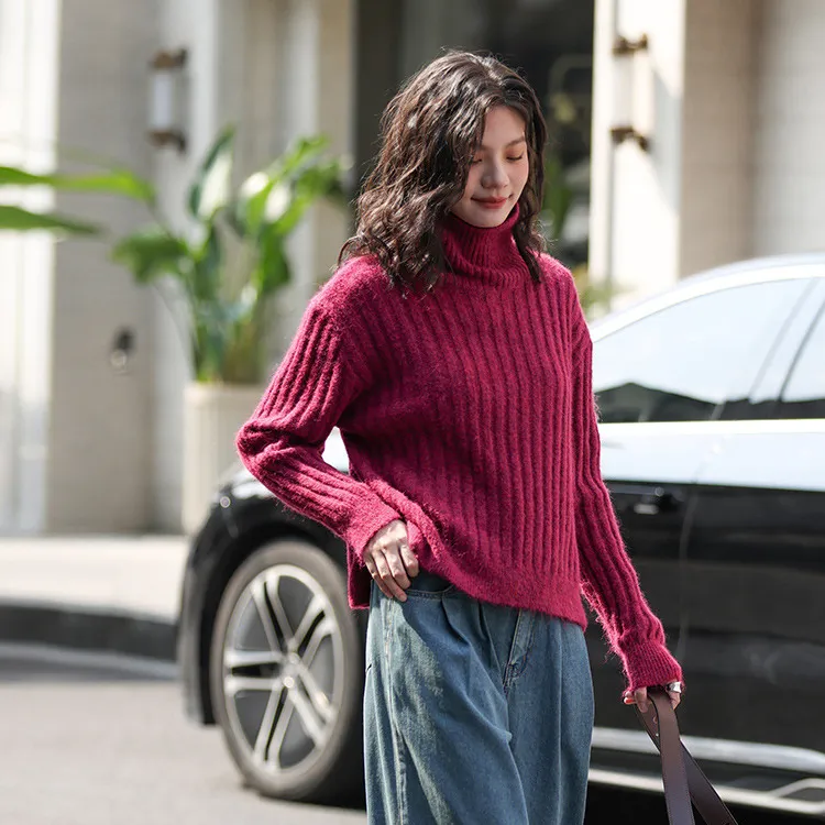 Demana Knitwear Women's Berry Red-2