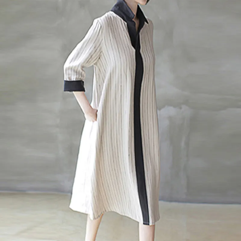 Mapping Long Sleeved Dresses Women's Image Color-2