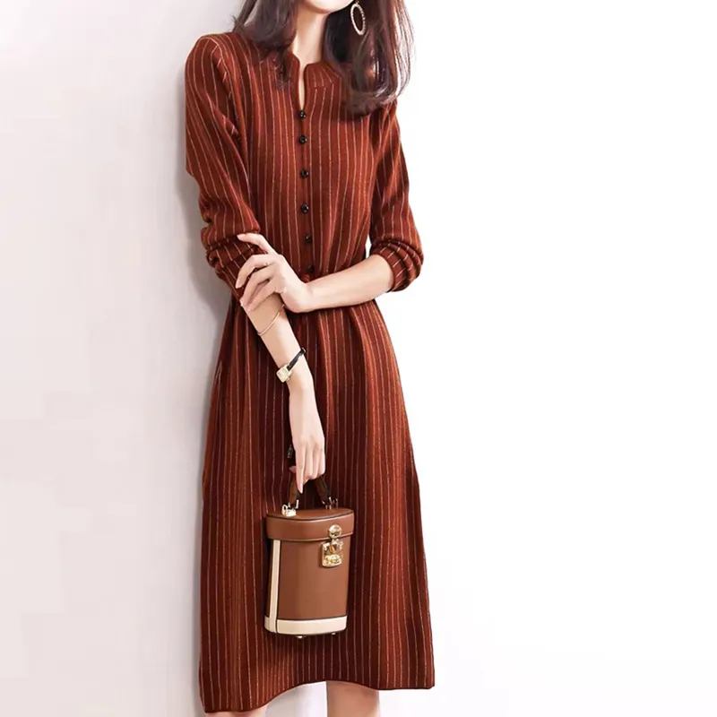 Mapping Long Sleeved Dresses Women's-3