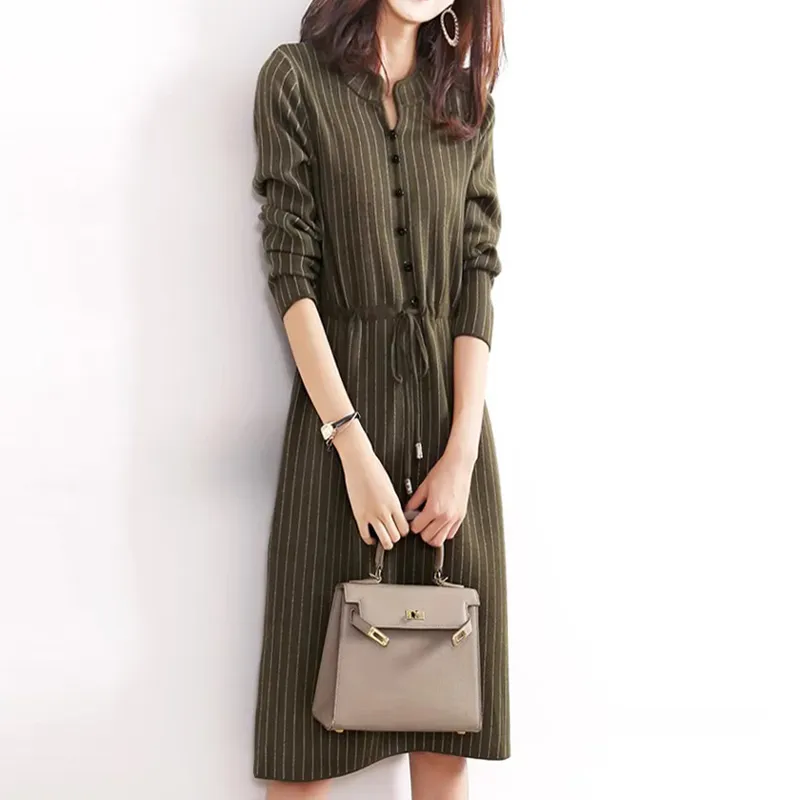 Mapping Long Sleeved Dresses Women's-5