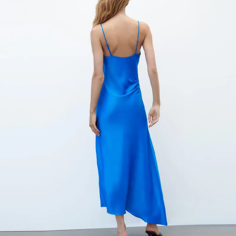 ZARA Slip Dresses Women's Dark Blue-4