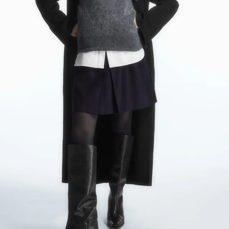 COS Casual Short Skirts Women's Navy Blue-2