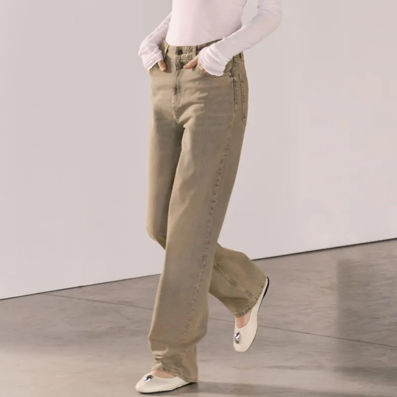 ZARA Jeans Women's Sand-3