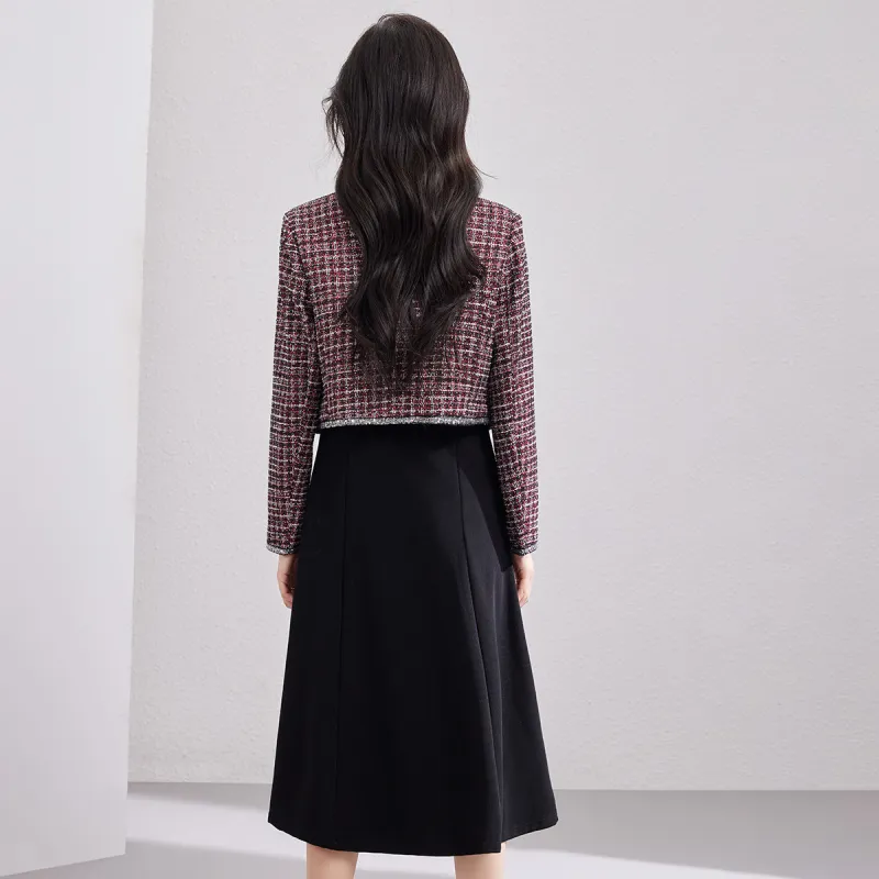CARBAMMI Skirt Set Women's Red Stripes-1