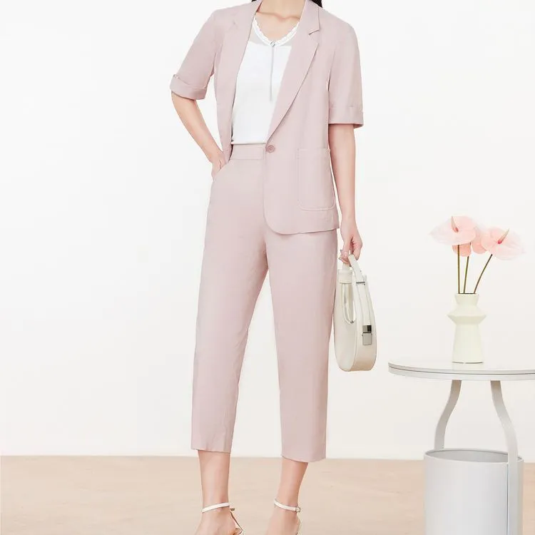 JZ Juzui Casual Pants Women's Pink-1