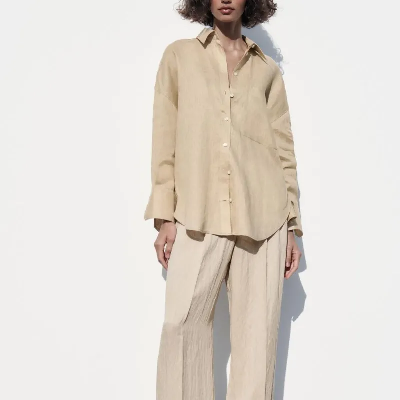 ZARA Shirts Women's Beige-2