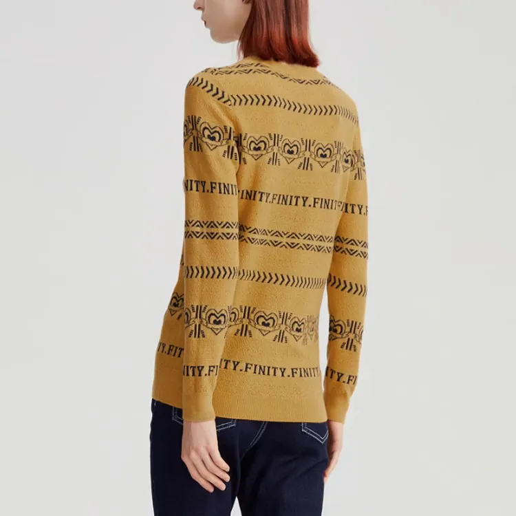 FINITY Knitwear Women's Yellow Jacquard-2