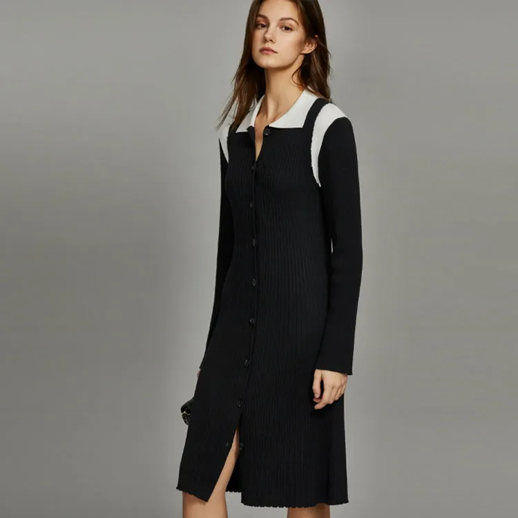 ELLE Long Sleeved Skirt Winter Women's-3