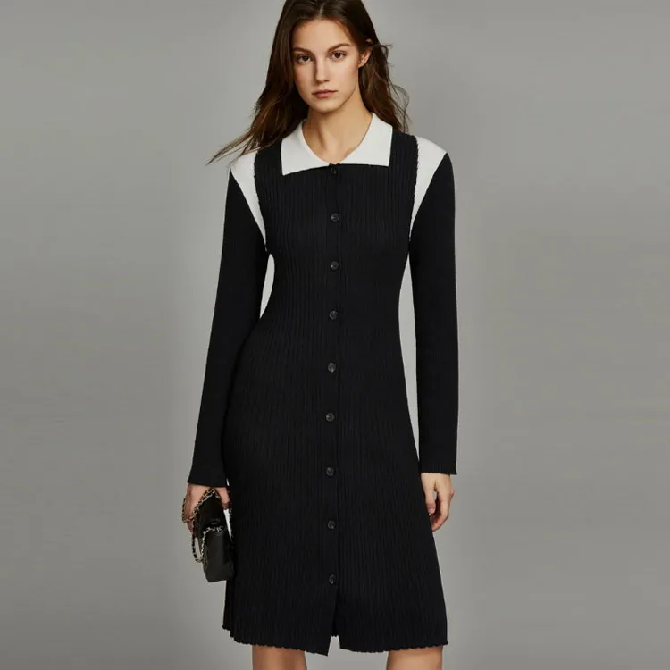 ELLE Long Sleeved Skirt Winter Women's-1