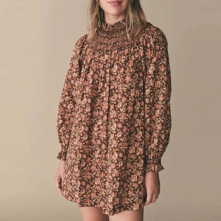 DOEN Long Sleeved Dresses Women's Mulberry Tree Potpourri-1